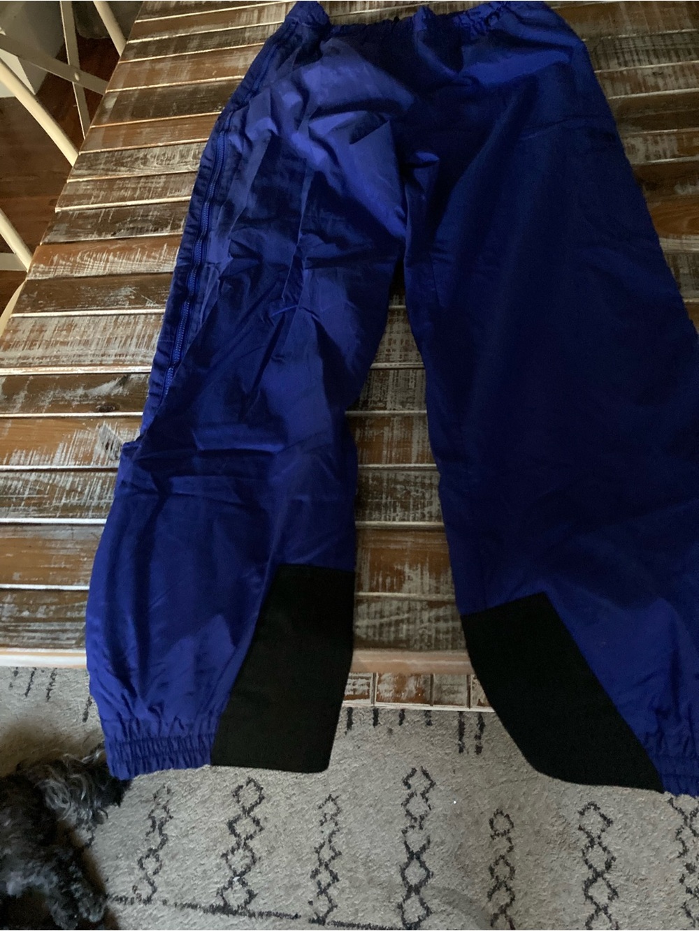 The North Face Royal Blue Windbreaker Pants with Black Accents